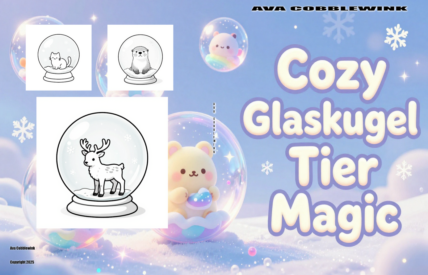 Cozy Glaskugel - Tier Magic: 50 Zauberhafte Tiere in winterlichen Glaskugeln zum Ausmalen