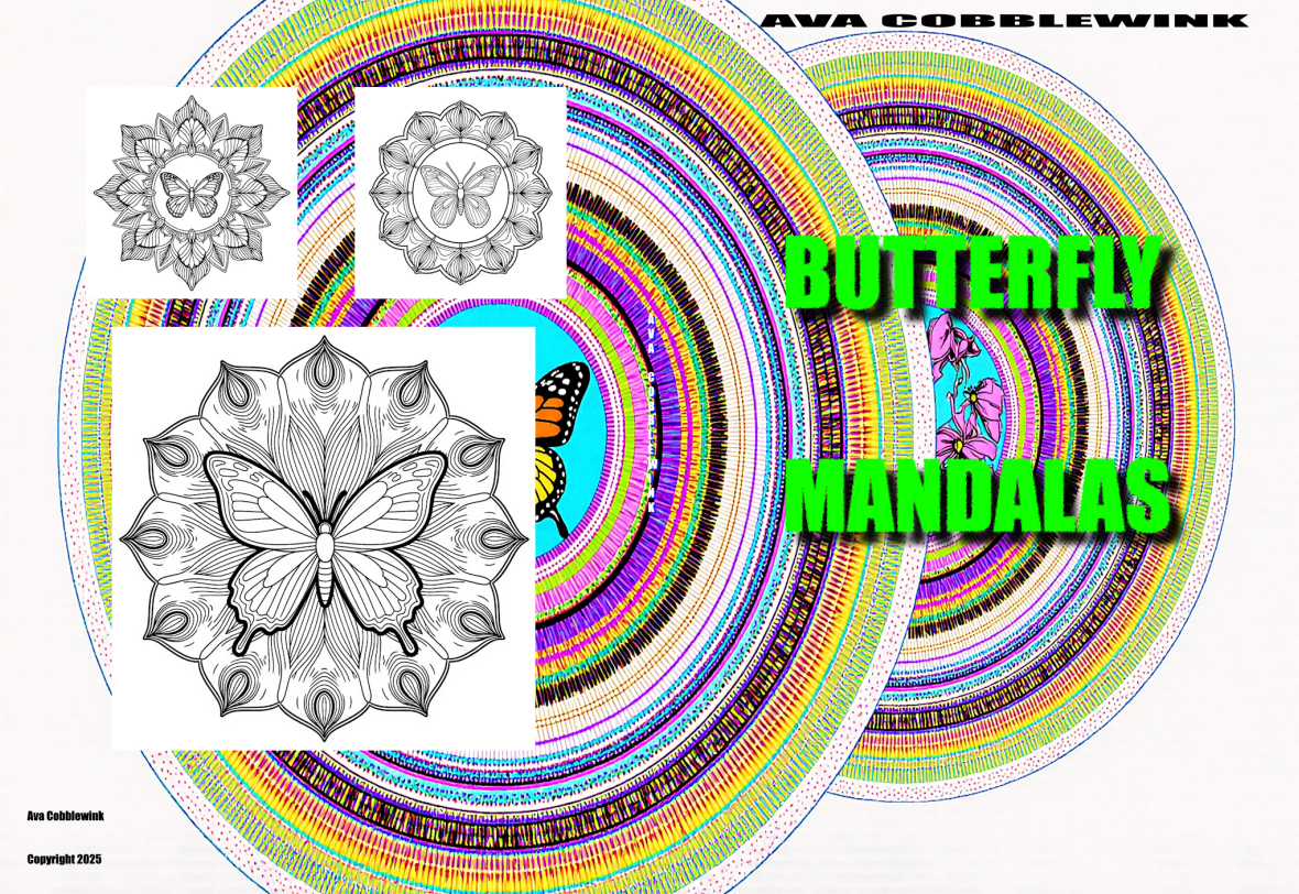 Butterfly Mandala Malbuch